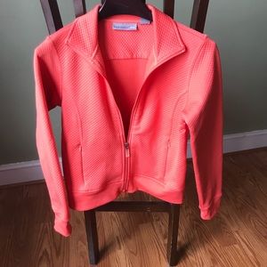 Cute coral spring jacket by Oleg Cassini
